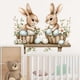 thumbnail image 5 of Pegatinas de conejito de Pascua para paredes y puertas | Vinilos removibles con flores y huevos | Decoración infantil, para dormitorio, sala de estar y baño, 5 of 6