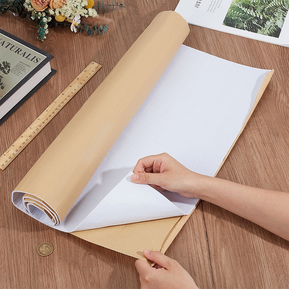 1Pc Self-adhesive Cotton Fabric DIY Craft Supplies Rectangle White 494x1043x2.5mm DIY