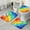 Rainbow Tie Dye, variant on Rainbow Tie Dye Wave Pattern Bathroom Rugs Sets 3 Piece,Toilet Cover Set,Absorbent Non Slip Bathroom Mats Sets with U-Shaped Contour Rug Toilet Rug Set