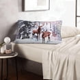 thumbnail image 3 of Fundas Decorativas para Almohadas AGAYNA 30x51 cm Ciervo Invernal Paquete de 2, 3 of 5