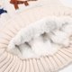thumbnail image 2 of Conjunto de gorro y bufanda de punto con forro polar de dinosaurio jacquard para niños de invierno, conjunto de dos piezas de gorro de lana con protección para los oídos para niños, 2 of 6
