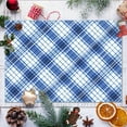 thumbnail image 3 of Aoile 9x12 Washable Large Area Rug, Christmas Decoration Carpet, Geometric Checkered Throw Mat Floor Carpet for Living Room, Blue, 3 of 10