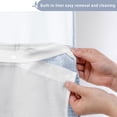 thumbnail image 4 of DawnJoanHD Waffle Weave No Hook Shower Curtain with Snap-in Liner, Mist Blue Polyester Fabric with See-Through Top Window, 72" x 75", 4 of 10