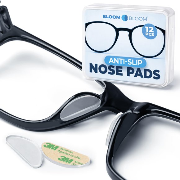 Almohadillas nasales para anteojos BLOOM & BLOOM, 6 pares, silicona transparente