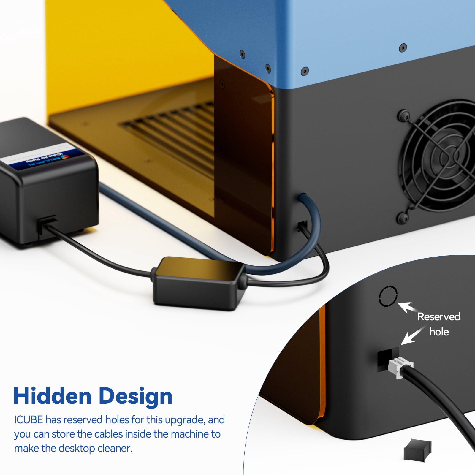 engraving machine accessories: ICUBE upgrade kit,Air Pump 15l/min Air Vibration Table Noise Low