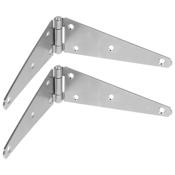 2 Pcs Heavy Duty Hinges Barn Door Hinges Galvanized Strap Hinges Heavy Duty Strap Hinges Strap Gate Hinges T-hinge Cabinet Door Galvanized Iron Abs