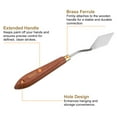 thumbnail image 5 of Uxcell 2pcs Palette Knife Painting Tool 2.17" x 1.06" Stainless Steel Teardrop Blade 8.07" Length Spatula Painting Pallet knife with Hole Beech Wood Handle for Acrylic Canvas, Red/Silver, 5 of 7