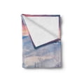 thumbnail image 2 of Winter Soft Flannel Fleece Blanket, Calm Scenic Sunrise Scenery in the Carpathian Mountains Countryside Environment, Cozy Plush for Indoor and Outdoor Use, 50" x 60", Pink Blue White, by Ambesonne, 2 of 6