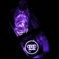thumbnail image 1 of LED Car Cup Holder Light, 7 Color Changes USB Charging Pad Waterproof Coaster（Audi）6.8cm（a pair） G01, 1 of 4