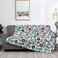 thumbnail image 2 of Yiaed American Musical Print Blanket Throw Blanket Soft Cozy Flannel Blanket for Home Bed Sofa Couch Chair-40"x30", 2 of 6