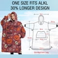 thumbnail image 4 of Oversized Wearable Blanket Hoodie,Halloween Happy Halloween Icons Sherpa Blanket Hoodie with Super Pockets,Super Warm Fuzzy Pullover for Women & Men, 4 of 6
