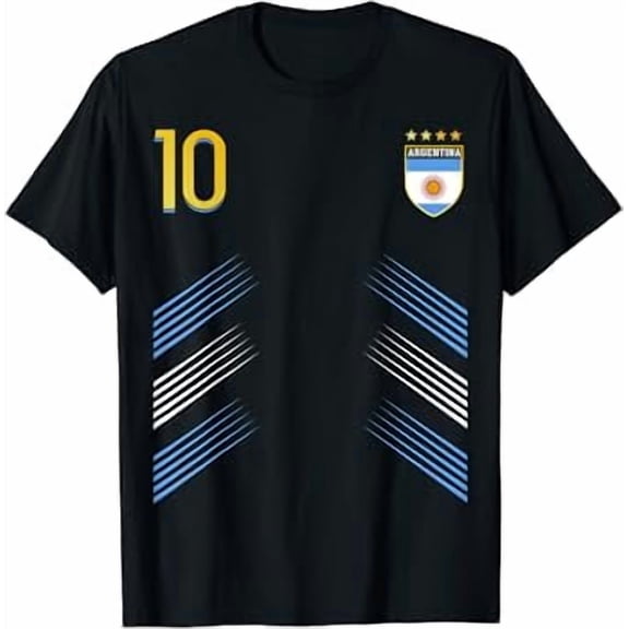 Argentina Soccer Fans Jersey Argentinian Flag Football Lover T-Shirt