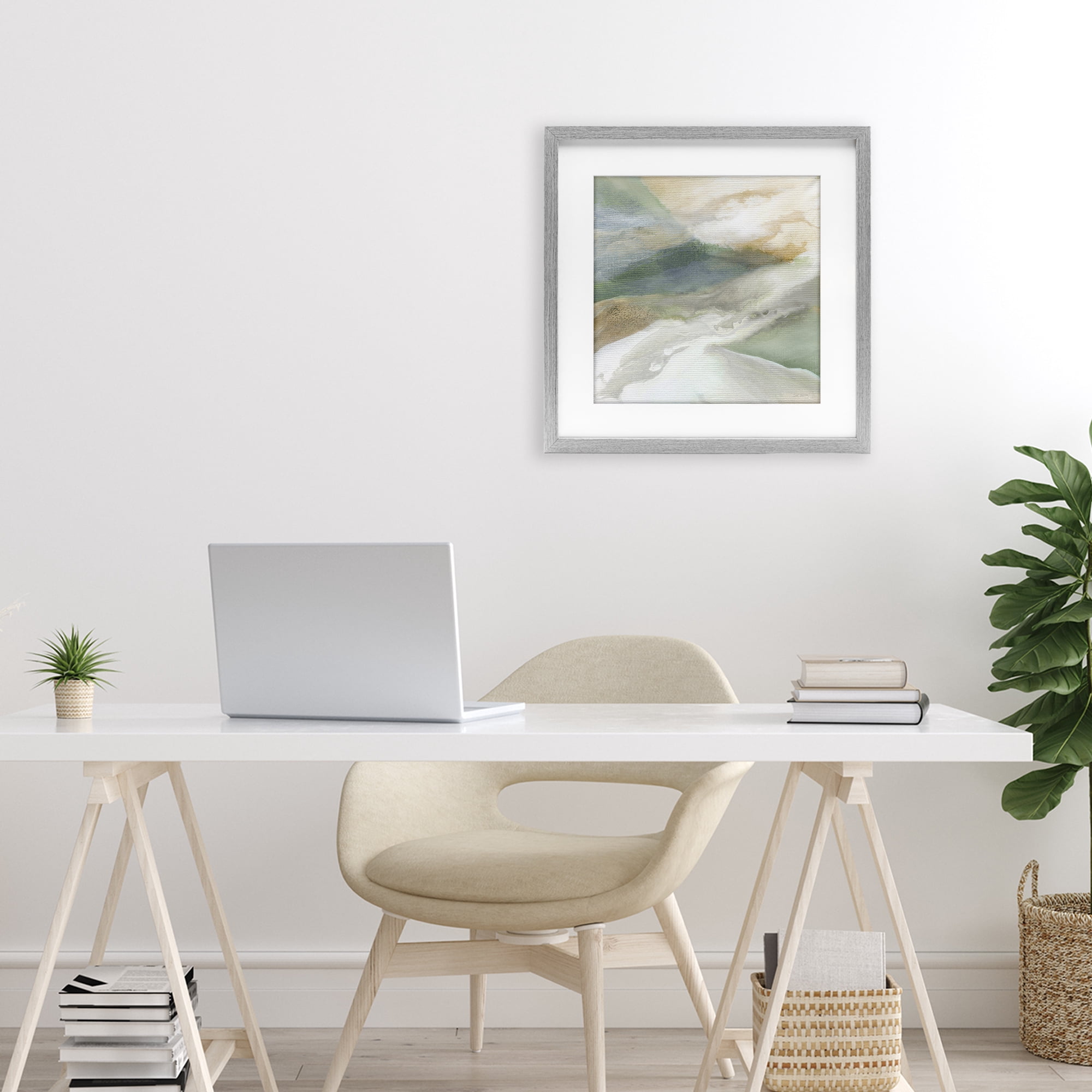 Stupell Industries Serene Mist Over Rolling Fields Gray Framed Print Under Glass, design by Carol Robinson
