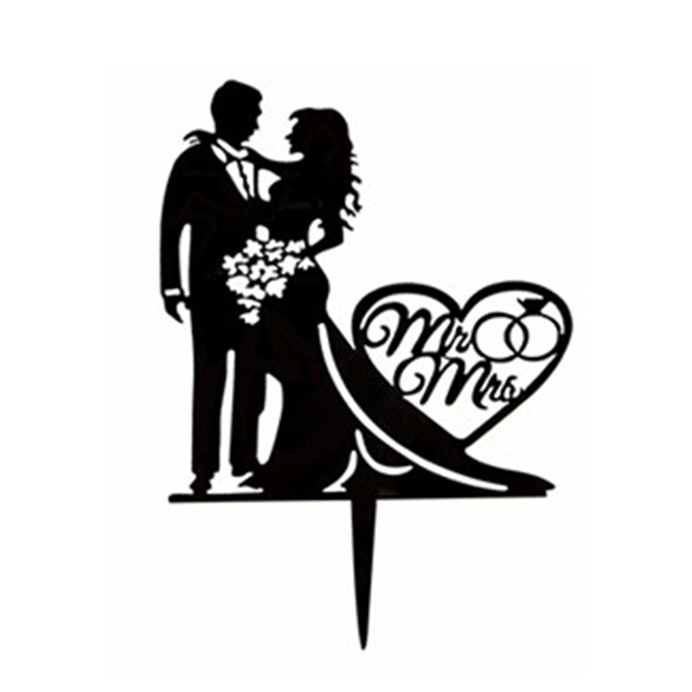 SEARCHI Love Wedding Proposal Cake Topper, Acrylic Wedding Proposal