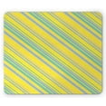 thumbnail image 1 of Geometric Mouse Pad, Abstract Patterns from Straight Diagonal Lines with Memphis Style, Rectangle Non-Slip Rubber Mousepad, Mustard Turquoise Blush, by Ambesonne, 1 of 2