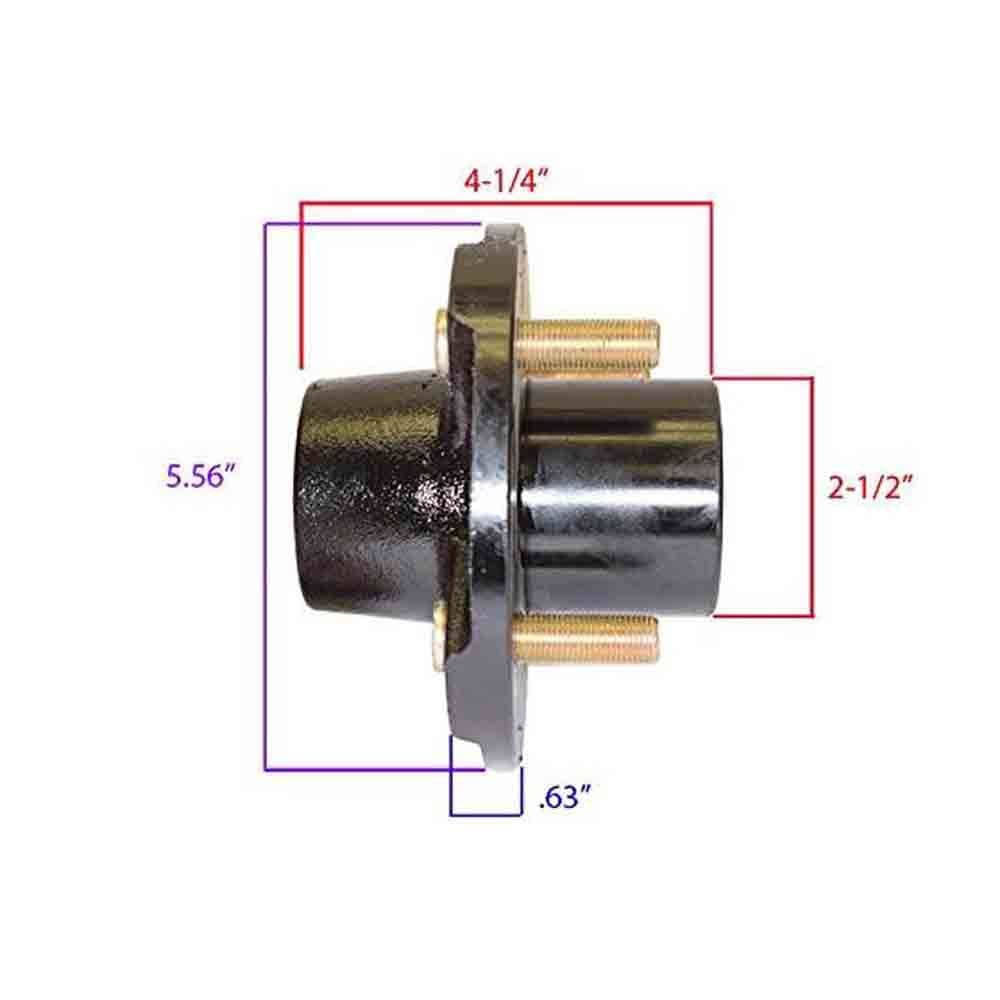 Trailer Hub Kit - 5 Bolt on 4-1/2 Inch Circle - 1-1/16 inch I.D. Bearings