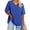 Blue, variant on Ruanyu Women's Plus Size V Neck T Shirts Summer Half Sleeve Oversized Tees Casual Loose Fit Tunic Tops
