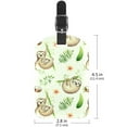 thumbnail image 6 of Square 2Pack PU Leather Sloth Animal Cute Cruise Luggage Tag with Privacy Cover and Name ID Tag for Travel Handbags Backpacks Luggage Tags, 6 of 6