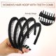 thumbnail image 4 of Accesorios para el cabello para mujeres, diadema de peine de dientes de 4 piezas, color sólido, 4 piezas negras, 4 of 7