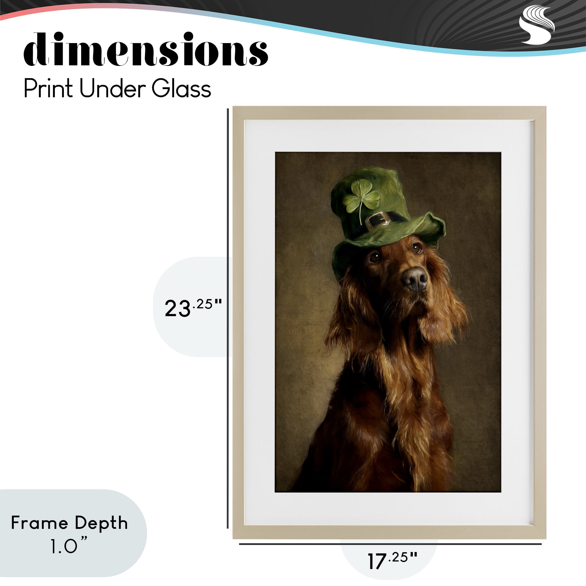 Stupell Industries The Irish Setter Portrait Birch Framed Print Under Glass, design by Tina LeCour