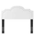thumbnail image 6 of Headboard, Nailhead, King California Size, White, Velvet, Modern Contemporary, Mid Century Bedroom Master Guest Suite Room, 6 of 9