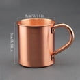 thumbnail image 3 of HLONK Tasse Droite à Bord Roulé en Cuivre Pur - Expérience de Boisson Texturée pour Cocktails Café et Bière Construction en Métal Durable avec Design Roulé Élégant Polyvalente pour Bars à la Maison Res, 3 of 5