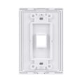 thumbnail image 3 of Construct Pro 1-Port Keystone Wall Plate with Screwless Face (Color: White), 3 of 5