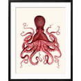 thumbnail image 2 of Art.com Red Octopus 3 Art Print by Fab Funky, Black Frame Wall Art, 23" x 29", 2 of 5