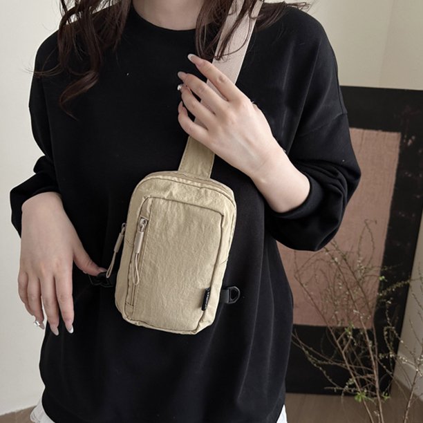 Bolso de pecho multifuncional y sencillo, adecuado para viajes al aire libre, bolso bandolera, mochila de viaje, mini bolso para teléfono móvil, bandolera de poliéster.