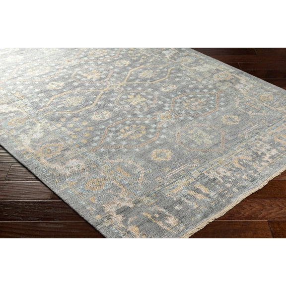Hauteloom Domalanoan Living Room, Bedroom Area Rug - Traditional - Peach, PaleBlue, Cream - 2' x 3'