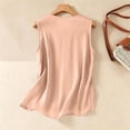 thumbnail image 4 of Summer Tank Tops for Women Button down Embroidered Lightweight Boho Sleeveless V-Neck Tops Summer Cute Loose Gauze Shirts 2026 by Awwp Light Pink S, 4 of 8