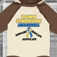 thumbnail image 4 of Inktastic Down Syndrome Awareness Support, Educate, Advocate Boys or Girls Long Sleeve Baby Bodysuit, 4 of 5
