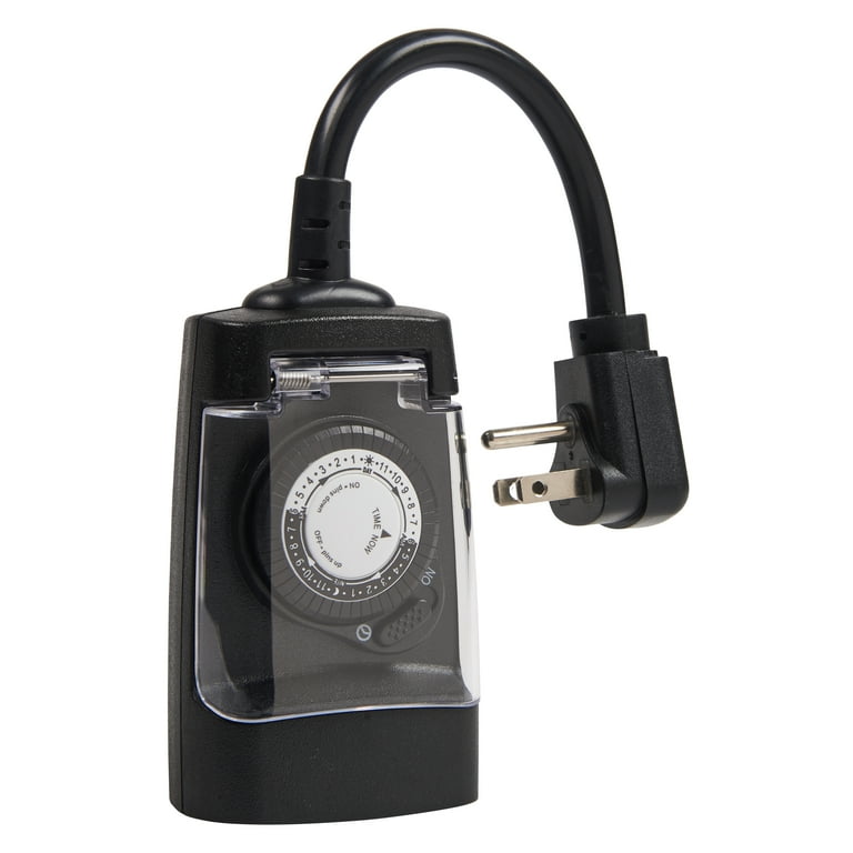 Hyper Tough Single Outlet All Weather Outdoor Timer Walmart