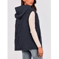 thumbnail image 2 of Chaleco sin mangas con capucha PRETTYGARDEN 2025 para mujer, azul marino, talla L, 2 of 8