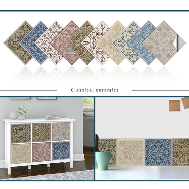 Azulejos De Cocina 3D Pegatinas De Azulejos Duros De Cristal Engrosado A Prueba De Agua Pegatinas De Gabinete Autoadhesivas A Prueba De Aceite Para Refrigerador Cocina Baño sonducket HA040376-15