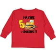 thumbnail image 3 of Inktastic I'm 5 and Crushing It Construction 5th Birthday Boys or Girls Long Sleeve Toddler T-Shirt, 3 of 5