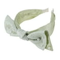 thumbnail image 5 of Unique Bargains 1 Pc Exquisite Pearl Rose Jacquard Bow Headband Green, 5 of 6