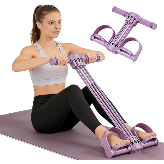 2026 Pedal Resistance Band with Handle, 6-Tube Multifunction Stretching Workout for Abdomen Waist Arms Legs Training