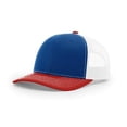 thumbnail image 1 of Gorra de béisbol Richardson 112 Trucker Snapback Tri Royal/Blanco/Rojo, 1 of 7