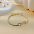 thumbnail image 3 of Blaniy Infinity Tennis Bracelet Sparkling Cubic Zirconia Bracelet Infinity Design Jewelry Gifts for Women Mom Wife, 3 of 6