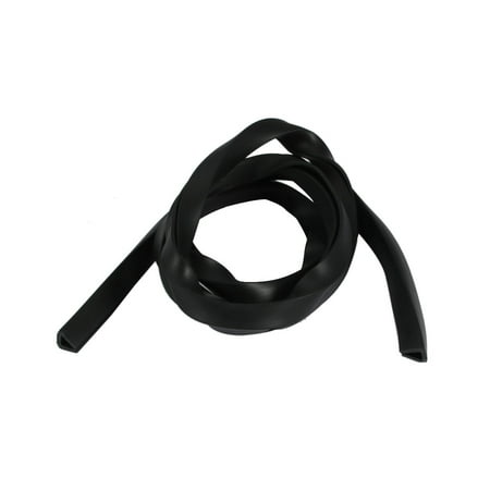 1M Length 5mm Groove Width 10mm Height Rubber Hollow Air Sealed Seal Strip Black