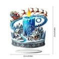 thumbnail image 3 of Placa acrílica de pie • Decoración de escritorio 2D • Cartel navideño con árbol de Navidad y ángel • 9,84x9,65x3,14 pulgadas • Adorno festivo para el hogar y la oficina, 3 of 6
