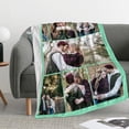 thumbnail image 4 of Custom Blanket with Text Picture Collage Customized Throw Blankets, Birthday Anniversary Wedding Personalized Halloween Christmas Couples Gifts for Boyfriend Girlfriend Photo 8 30"×40", 4 of 6