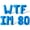 Blue, variant on Letter Balloons - WTF IM 80 16" Inch Alphabet Letters Foil Mylar Balloon 80th Birthday Party Banner (Gold)