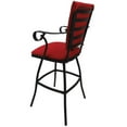 thumbnail image 3 of Swivel  30" Outdoor Bar Stool Jenna Arms-Red Fabric-Black Metal, 3 of 3