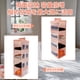 thumbnail image 3 of Organizador colgante de armario de 4 estantes, estantes de almacenamiento colgantes, estantes colgantes plegables para armario con cintas mágicas, rosa, 3 of 5