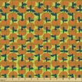 thumbnail image 2 of Nature Art Fabric by the Yard, Orange Fruits Graphic Harvest Farm Organic Summer Graphic, Upholstery Fabric for Dining Chairs Home Decor Accents, Vermilion and Lime Green by Ambesonne, 2 of 5