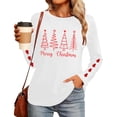 thumbnail image 7 of Christmas Shirts for Women Funny Merry Christmas Graphic T Shirts V Neck Long Sleeve Xmas Tops Blouse, 7 of 7