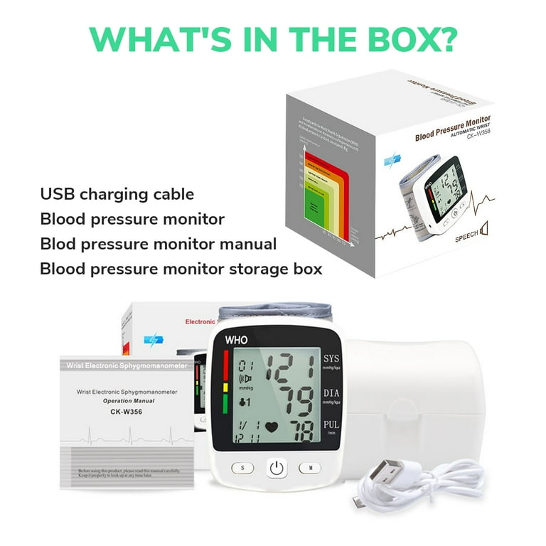 ARSIMAI Wrist Blood Pressure Monitor - Automatic Digital BP Monitor With Large LCD, Memory For 2 Users
