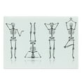 thumbnail image 1 of Skeleton Cutting Board, Humorous Graphic of Dancing Halloween Themed and Shadows Print, Decorative Tempered Glass Cutting and Serving Board, in 3 Sizes, by Ambesonne, 1 of 2